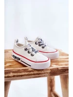Dziecięce Skórzane Trampki BIG STAR KK374040 Białe Dziecięce Skórzane Trampki BIG STAR KK374040 Białe