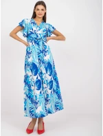 Sukienka DHJ SK biało niebieski model 21110861 - FPrice Sukienka DHJ SK biało niebieski model 21110861 - FPrice