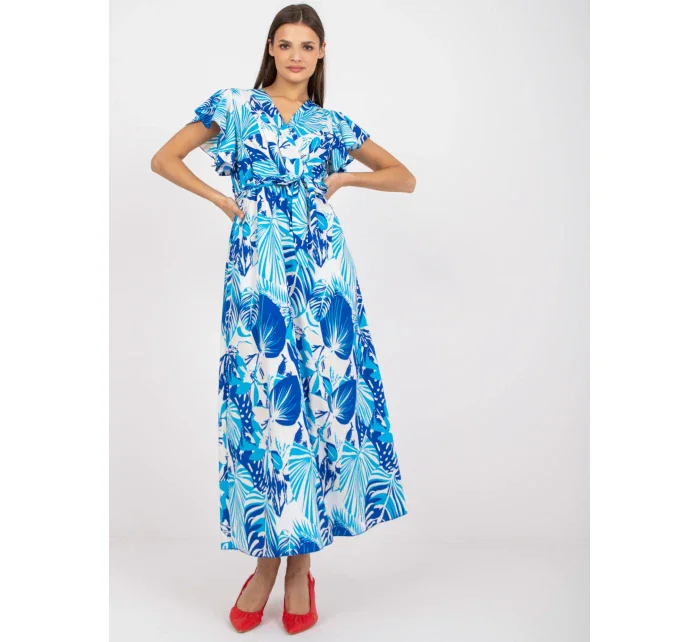 Sukienka DHJ SK biało niebieski model 21110861 - FPrice Sukienka DHJ SK biało niebieski model 21110861 - FPrice