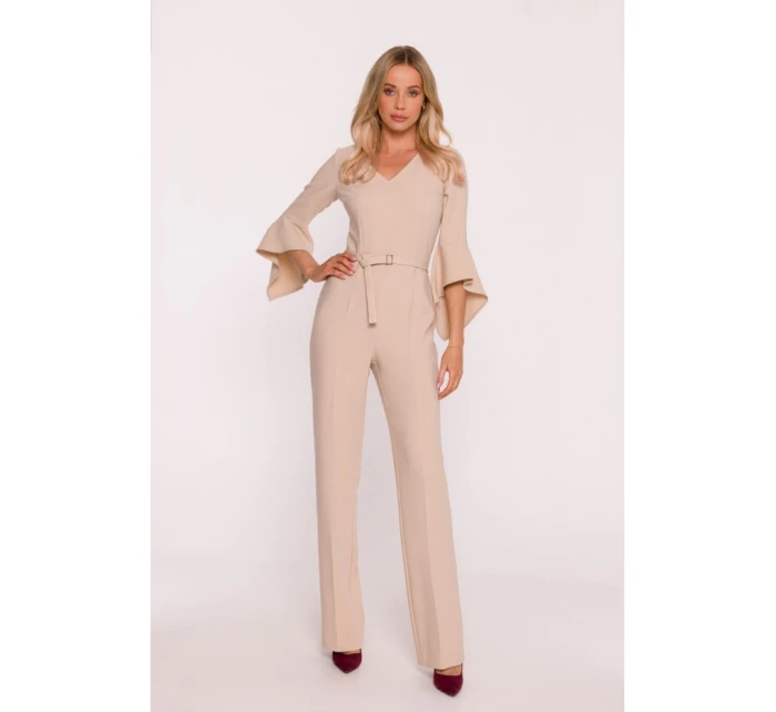 Kombinéza s rukávy béžová model 21319111 - STYLOVE
