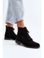 S.Barski dámské kotníkové boty se vzorem, černé S.Barski dámské kotníkové boty se vzorem, černé