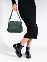 Krásné kotníčkové boty černé dámské na plochém podpatku Krásné kotníčkové boty černé dámské na plochém podpatku