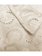 Béžový letní komplet vesta a krátké šortky model 20122850 - MADE IN ITALY Béžový letní komplet vesta a krátké šortky model 20122850 - MADE IN ITALY