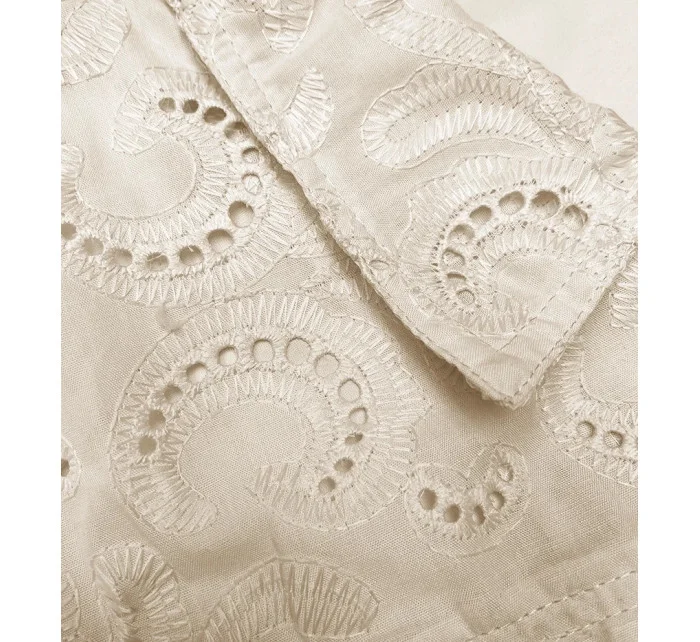 Béžový letní komplet vesta a krátké šortky model 20122850 - MADE IN ITALY Béžový letní komplet vesta a krátké šortky model 20122850 - MADE IN ITALY