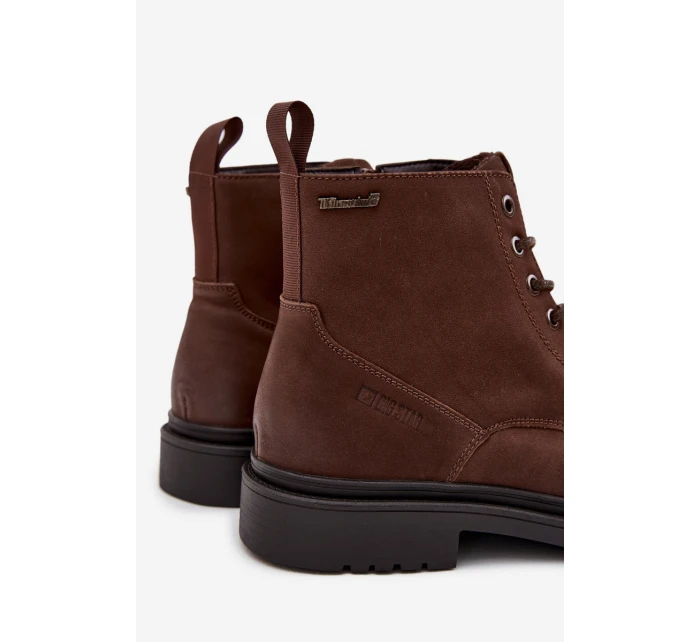 Semišové Zateplené Kotníkové Boty Na Zip Big Star model 21706081 Hnědé - Big Star Shoes