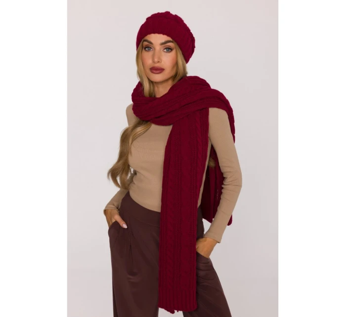 model 21417270 Pletená šála bordó - Moe