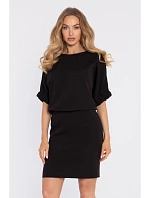 šaty s rozparkem na zádech černé model 22040493 - Moe šaty s rozparkem na zádech černé model 22040493 - Moe