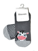 Dámske vzorované ponožky Steven art.132 Frotte ABS 35-40