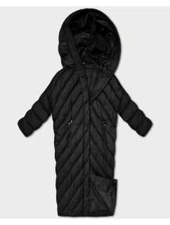 Čierna zimná bunda v štýle netopiera (P3-6026-1)