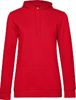 B&C #Hoodie /women Dámska mikina s kapucňou 01.W04W červená