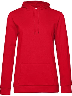 B&C #Hoodie /women Dámska mikina s kapucňou 01.W04W červená