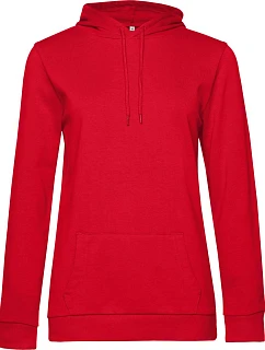 B&C #Hoodie /women Dámska mikina s kapucňou 01.W04W červená
