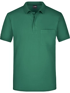 Daiber JN 922 Polo s piké vzorom a náprsným vreckom 02.0922 tmavozelená