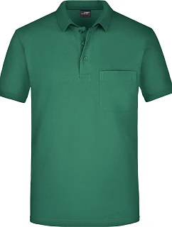 Daiber JN 922 Polo s piké vzorom a náprsným vreckom 02.0922 tmavozelená