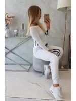 Súprava s dvojitými pruhmi bielej farby