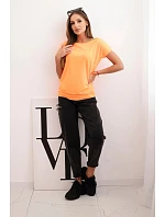 Dámská tričko s krátkým rukávem basic neon oranžový