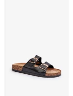 Čierne dámske papuče Fronila s prackami