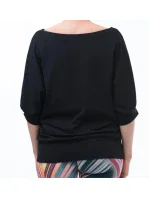 Dámske čierne tričko s 3/4 netopierím rukávom A6101 - Litex Dámske čierne tričko s 3/4 netopierím rukávom A6101 - Litex