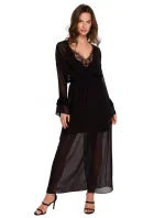 Dámské šifonové šaty se  Černá  model 18778242 - Makover