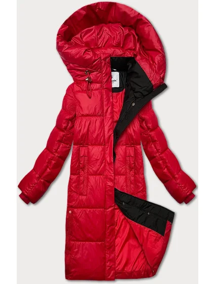 Dámska zimná bunda s kapucňou Glakate červená (LU-238001#)