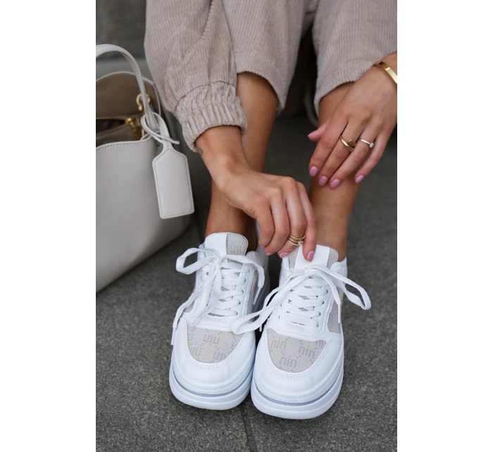 Dámské Tenisky Se Vzorem Bílé model 21683419 - Boto