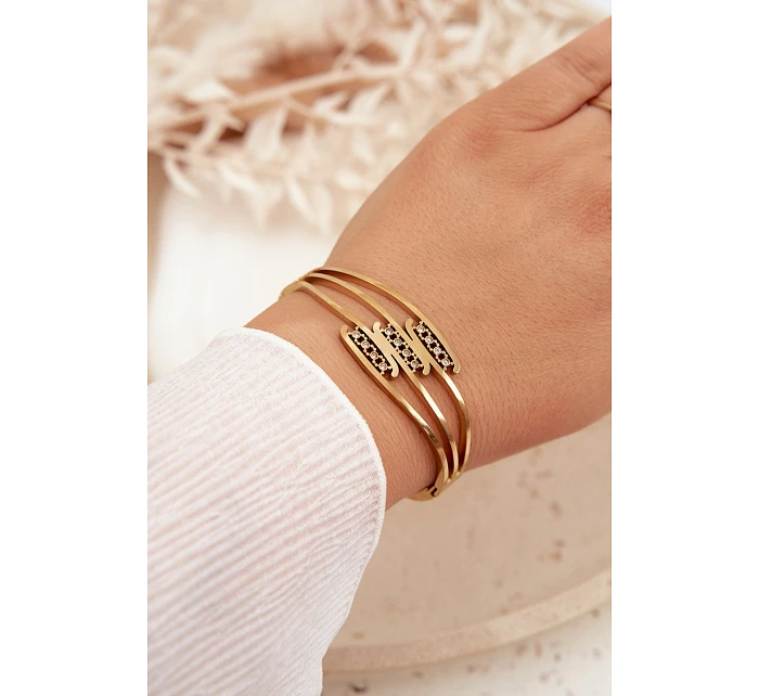 Dámský náramek ze nerezové oceli zlatý