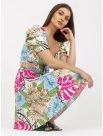 Šaty DHJ SK 15836.51 biela a modrá