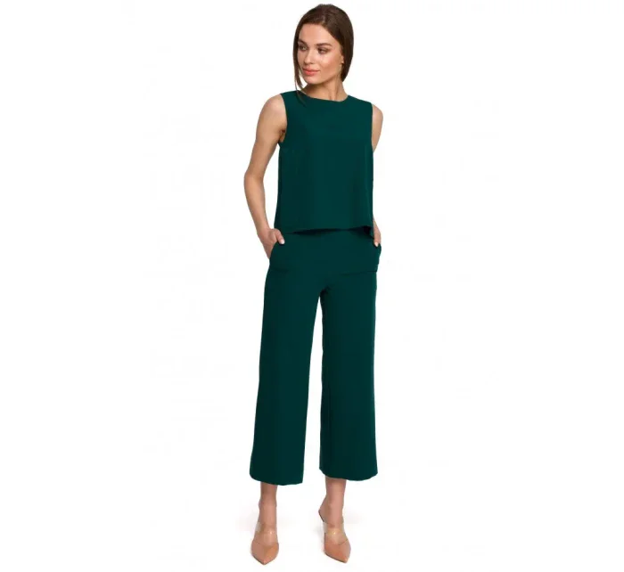 S257 Blúzka bez rukávov - béžová