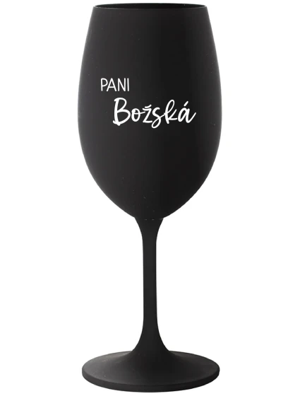 PANI BOŽSKÁ - čierny pohár na víno 350 ml
