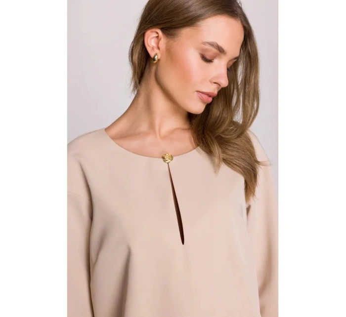 Dámske šaty S394 Beige - Stylove