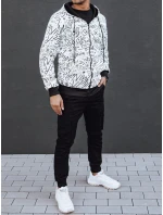 Pánská mikina s kapucí na zip bílá Dstreet model 21978990 - FashionStreet
