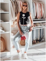 černá Dstreet dámské květované tričko bez ramínek model 21984226 - FashionStreet