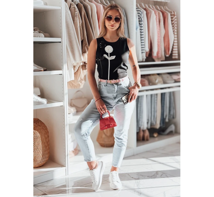 černá Dstreet dámské květované tričko bez ramínek model 21984226 - FashionStreet