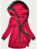 Jednoduchá červená dámska bunda (B8017-4)