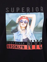 Blúzka s potlačou Superior čierna