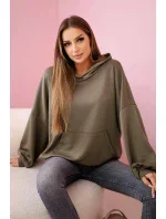 Mikina s kapucí model 20958542 khaki - K-Fashion Mikina s kapucí model 20958542 khaki - K-Fashion