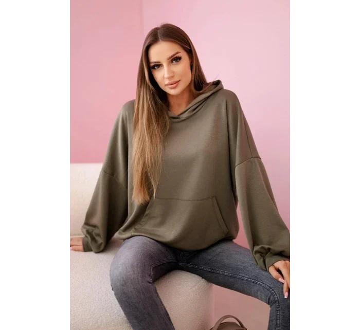 Mikina s kapucí model 20958542 khaki - K-Fashion Mikina s kapucí model 20958542 khaki - K-Fashion