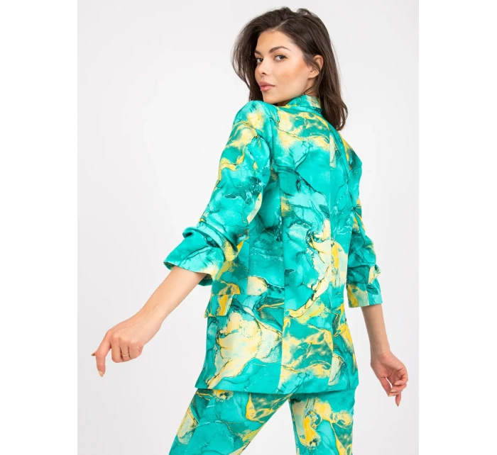 Dámské sako DHJ MA tyrkysové model 17445444 - FPrice Dámské sako DHJ MA tyrkysové model 17445444 - FPrice