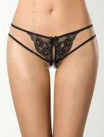 Tangá Peanut tarte V-7848 čierna/béžová - Axami