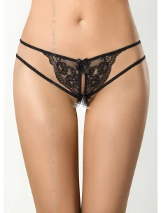 Tangá Peanut tarte V-7848 čierna/béžová - Axami