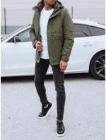 Pánská zimní bunda s kapucí zelená Dstreet model 21980795 - FashionStreet