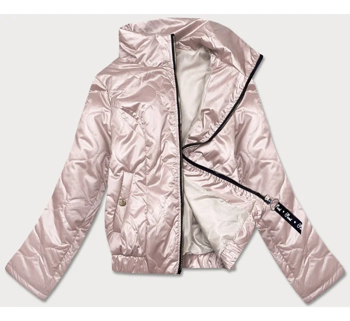 Krátká béžová dámská bunda se stojáčkem model 18026034 - S'WEST