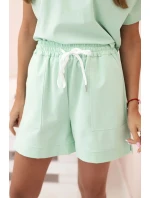 Dámský punto set s krátkými rukávy a šortkami mincovna Dámský punto set s krátkými rukávy a šortkami mincovna