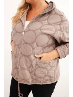 Dámske Plus veľkosť bavlnená mikina na zips Fango