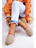 Materiałowe Espadryle Wsuwane Big Star JJ274879 Beżowe