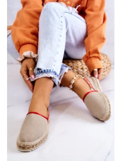 Materiałowe Espadryle Wsuwane Big Star JJ274879 Beżowe