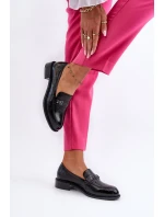 Dámské lakované mokasíny černé model 21655371 - VINCEZA