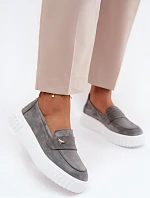 Dámske kožené semišové topánky Vinceza 93218 Dark Grey