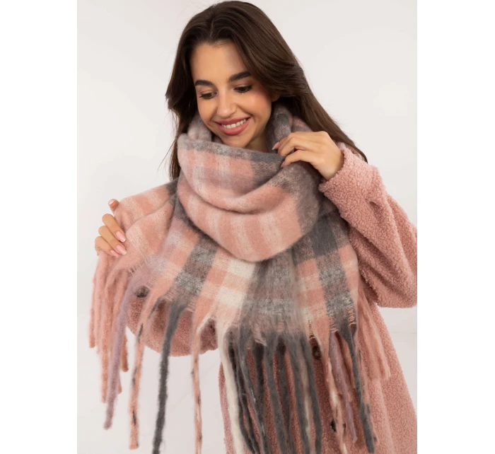 Šál AT SZ 231301.49 sivo-ružový Šál AT SZ 231301.49 sivo-ružový