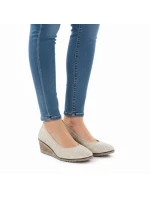 Dámské otevřené lodičky na platformě béžové barvy model 22015114 - VINCEZA